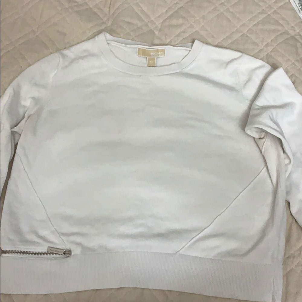Michael Kors White Crop Sweater